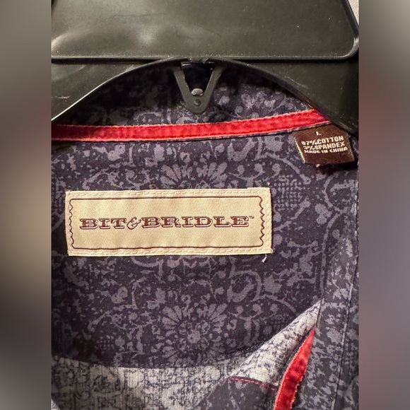 Bit & Bridle Western Shirt Button Down EUC - Picture 3 of 4